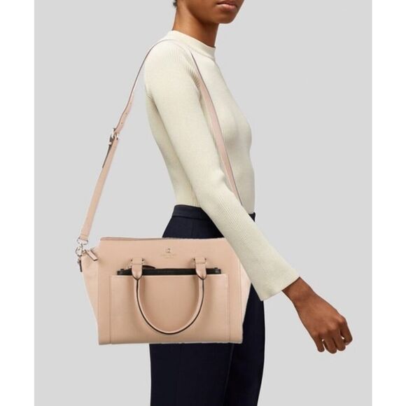Kate Spade New York Mini Bernadine Hadley Satchel Crossbody Afftgo Tan - Picture 1 of 13
